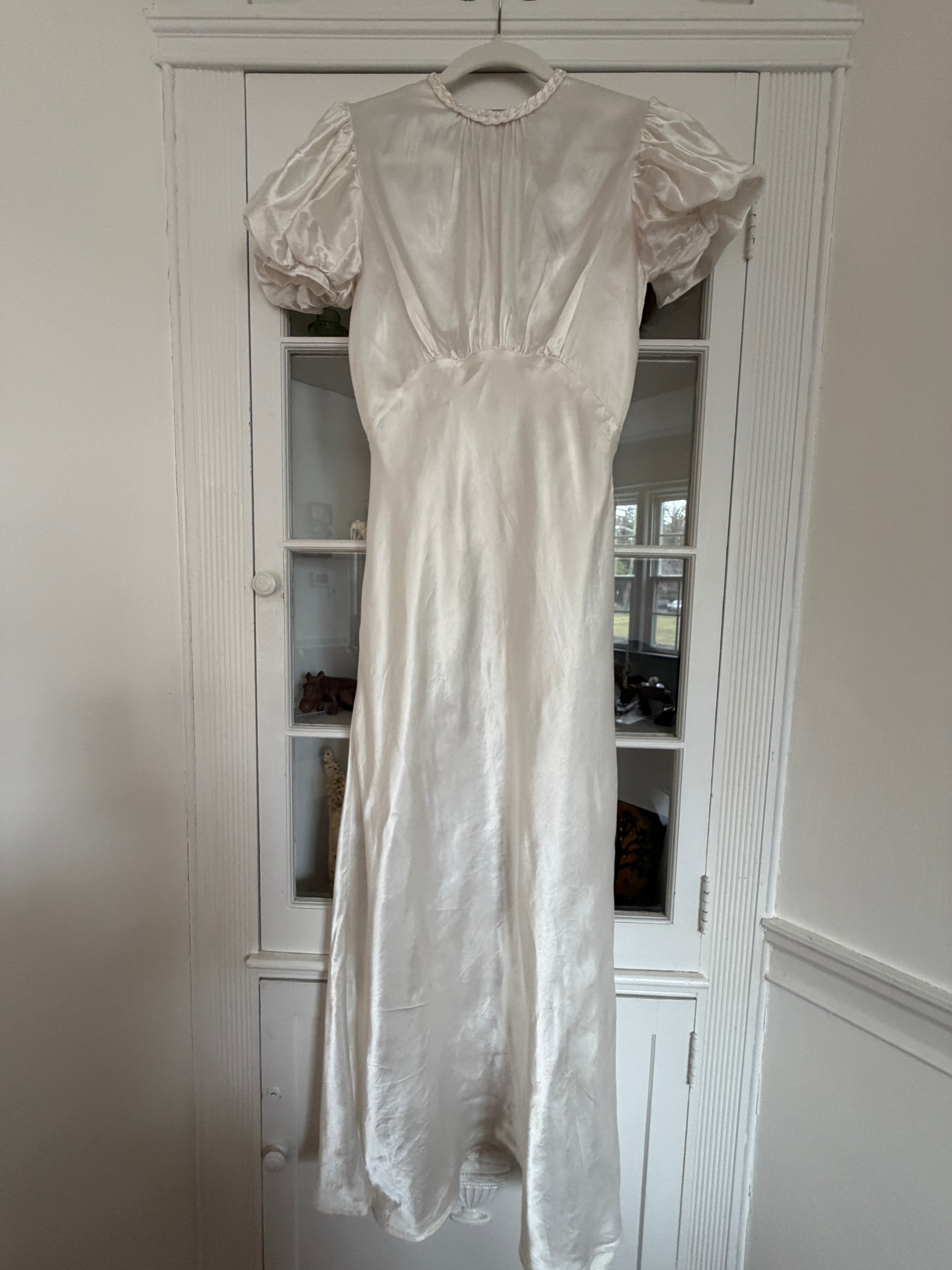 1930s/40s satin bias cut gown