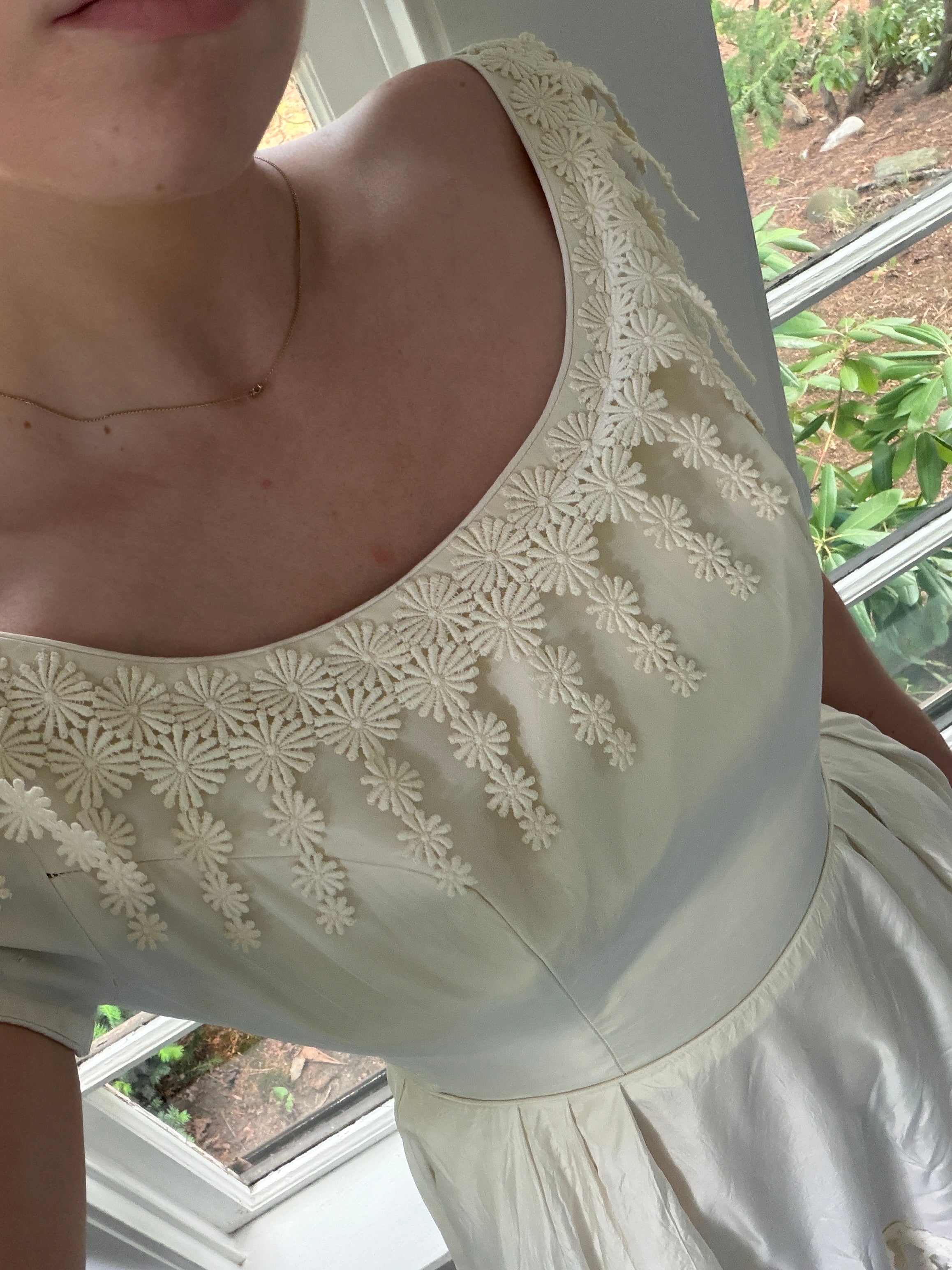 Vintage 40s Cahill Of Beverly Hills Couture Wedding Dress With Guipure Lace