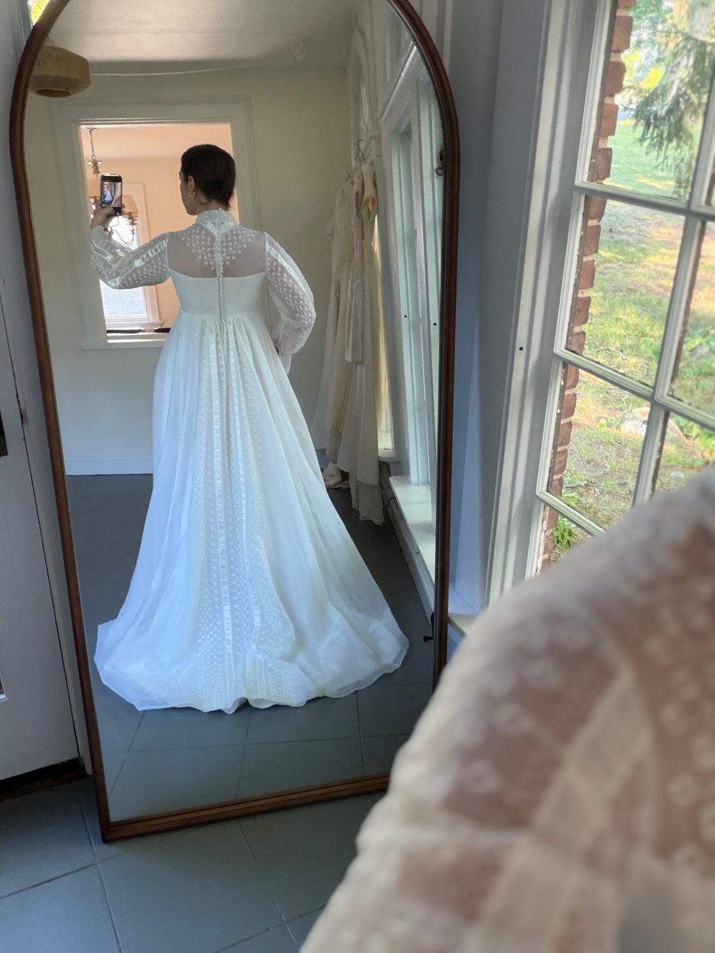 Vintage 60s Alfred Angelo Original Empire Waist Broderie Anglaise Wedding Gown