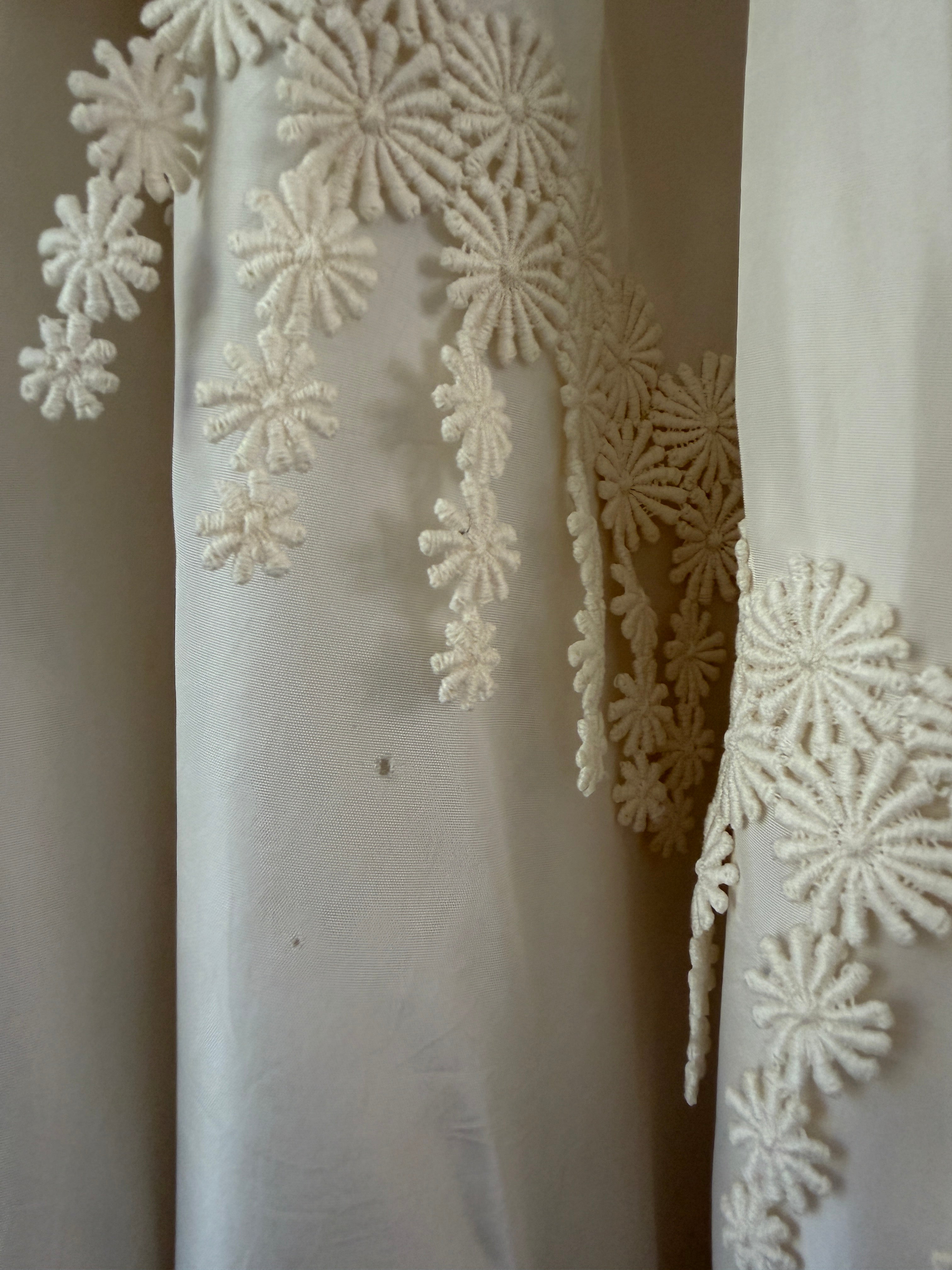 Vintage 40s Cahill Of Beverly Hills Couture Wedding Dress With Guipure Lace
