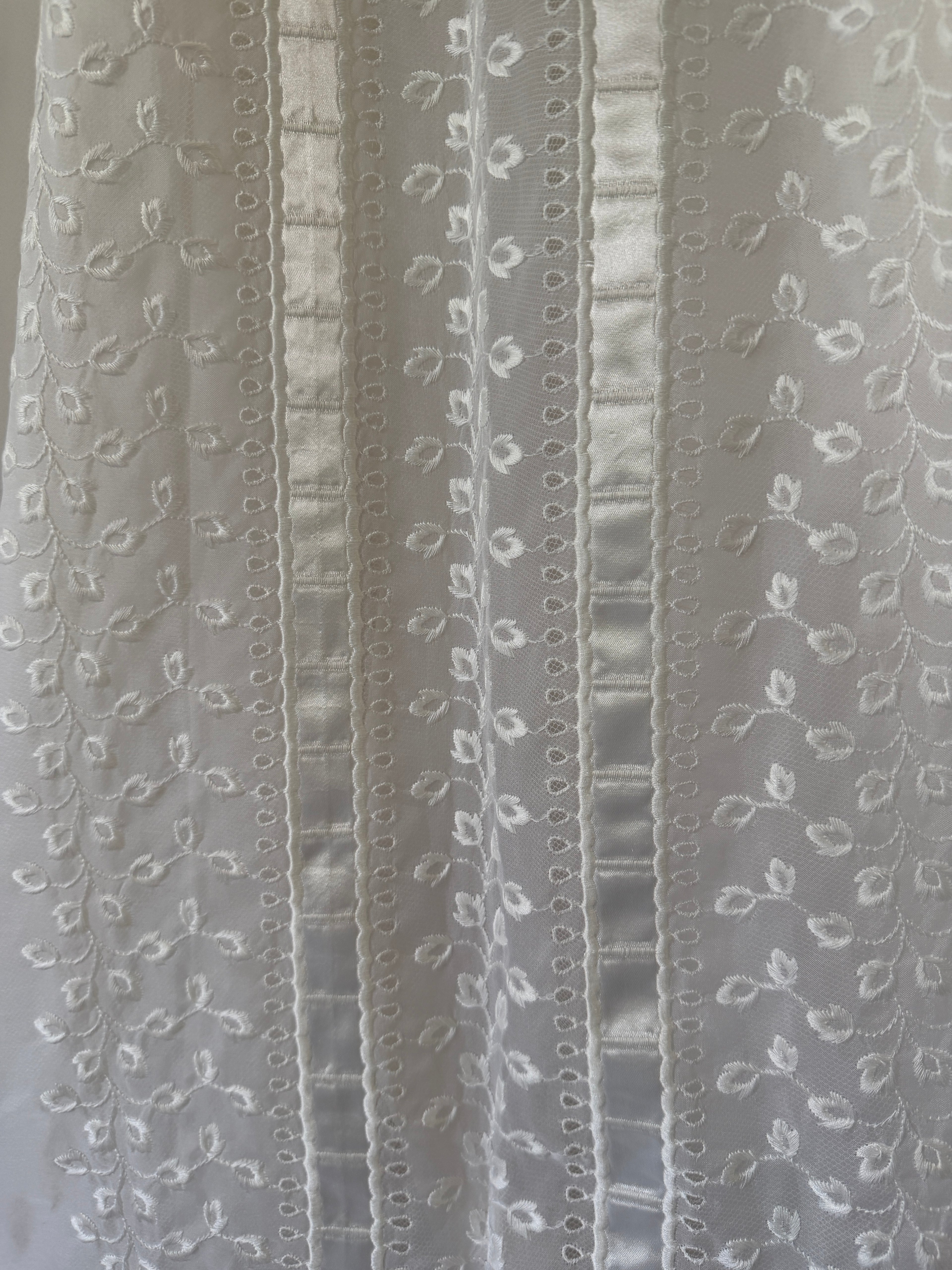 Vintage 60s Alfred Angelo Original Empire Waist Broderie Anglaise Wedding Gown